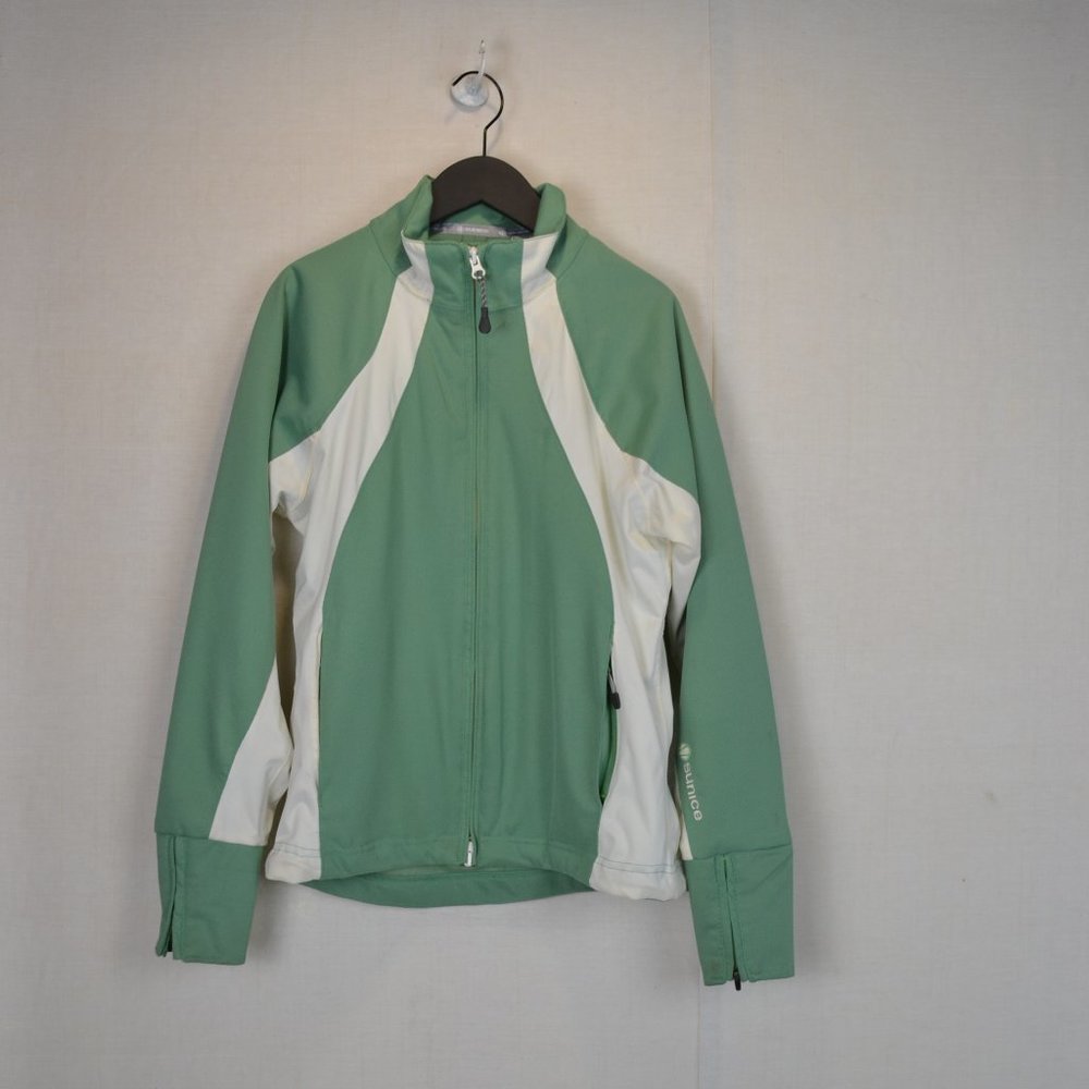 Sunice Typhoon Women's green White Full Zip lightweight Jacket